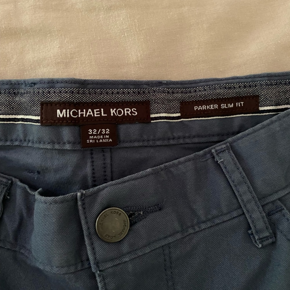 Men’s Michael Kors Slim-Fir Parker Stretch Flat Front Twill Pants